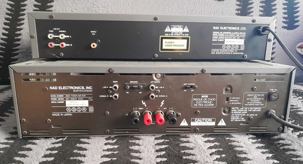 set HiFi NAD Monitor Series amplificator final 2600A + cd-player 5440