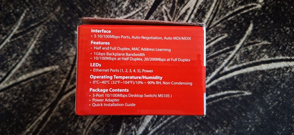 Mercusys 5 port, мрежов суич (switch), разклонител