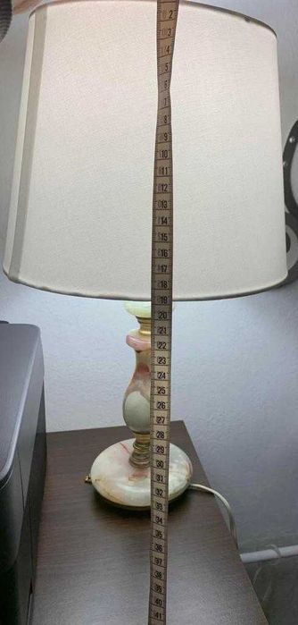 Veioza/lampa art deco VINTAGE ONIX bec E27 anii 50 20x40cm Olanda