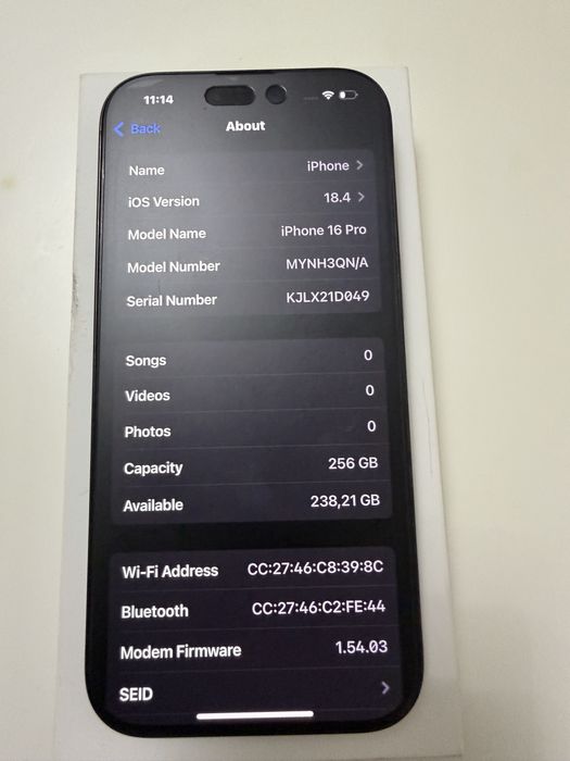 Iphone 16 pro 256gb baterie 97% garantie 2026