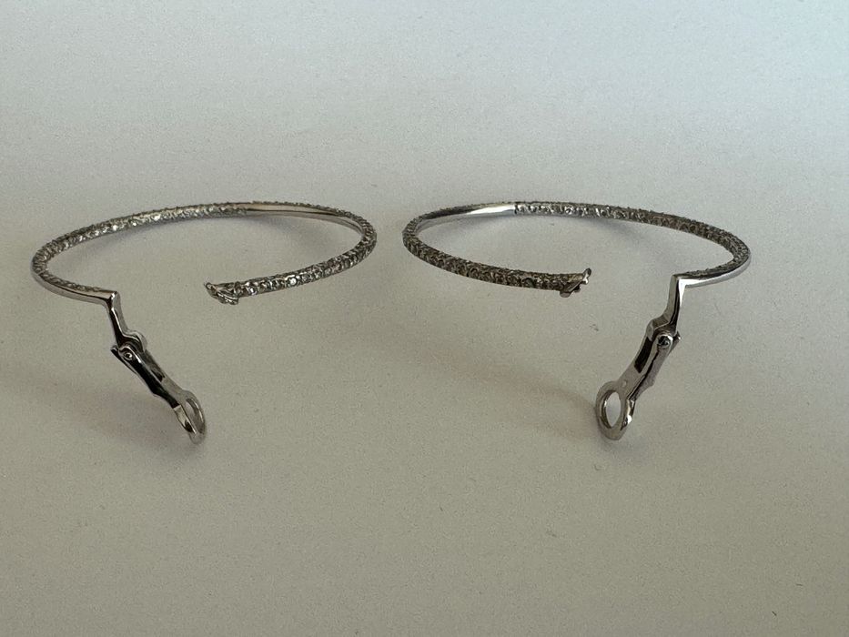 Елегантни 18К Италиански Златни Обеци 9,3г с 276 Диаманта; Топ. Цена!