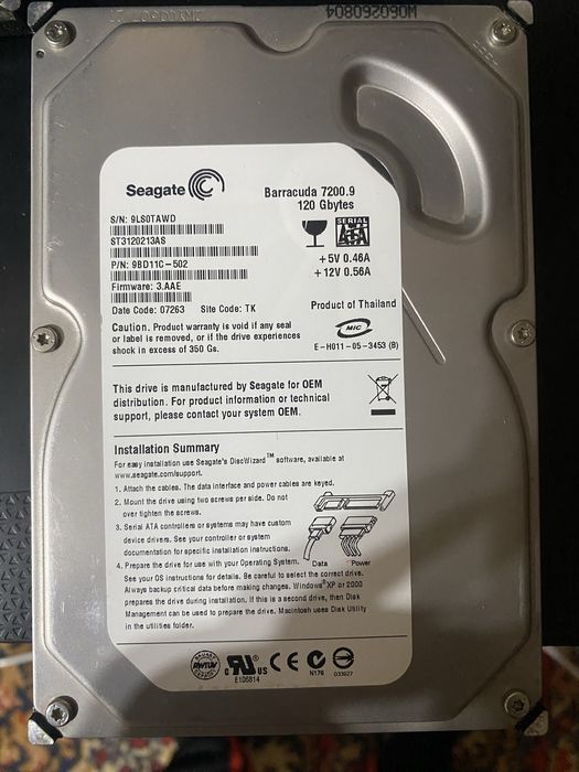 Продам жесткие диски HDD 500гб
