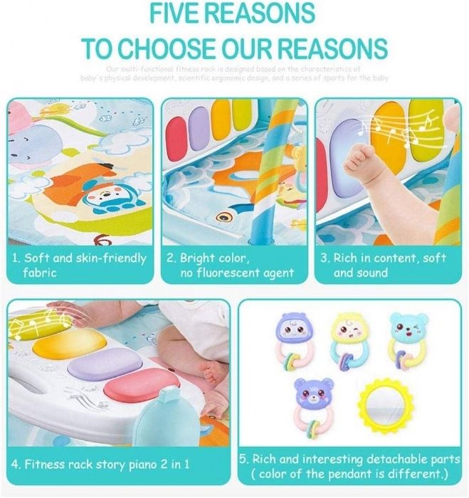 Большой.Новый! Коврик-пионино. Музыкальный детский коврик.