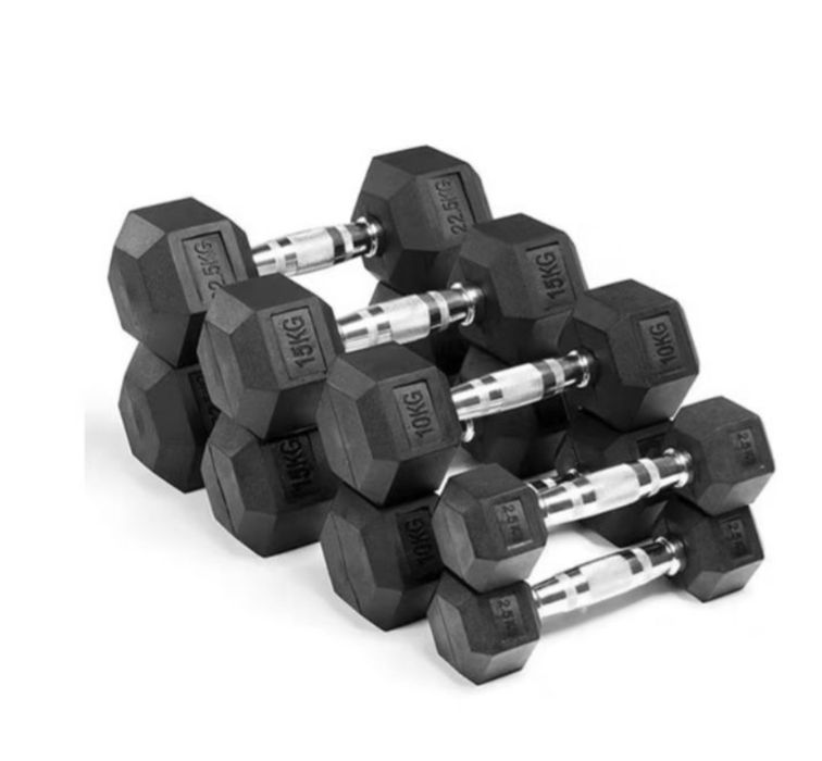 Прямоугольник Гантель резиновый чёрный