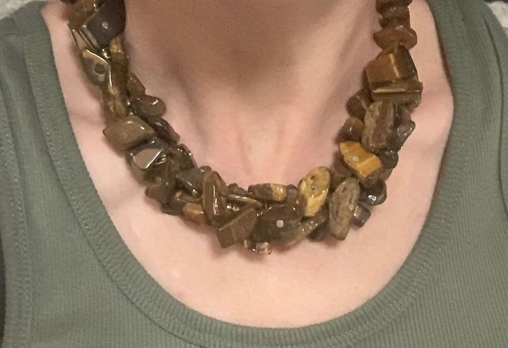 Бусы. Колье. Тигровый глаз.
