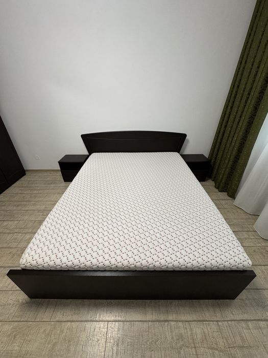 Dormitor Complet: Dulap + Pat + Saltea Premium + Noptiere + Comodă