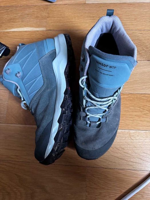 Дамски непромокаеми туристически обувки, Зелени, Декатлон Quachua - 42