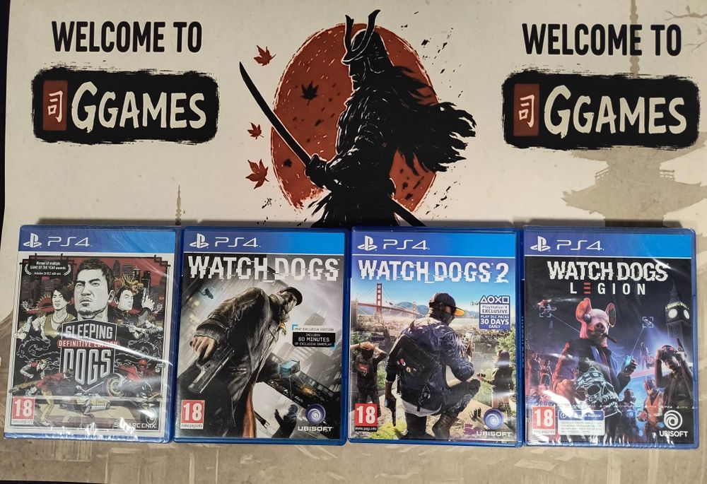 Watch dogs 1,2,Legion, Sleeping Dogs PS4