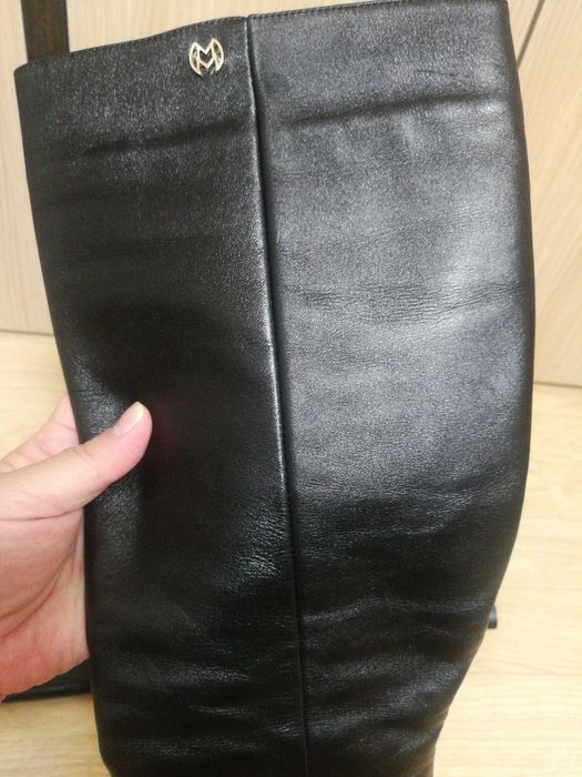 Кожаные сапожки. Зима(европейка)