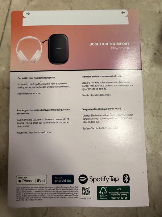 Casti originale over the ear bose quietcomfort noi sigilate petal pink