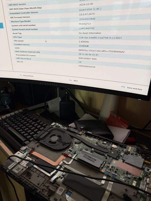 Vand placa de baza Lenovo T15 gen 2