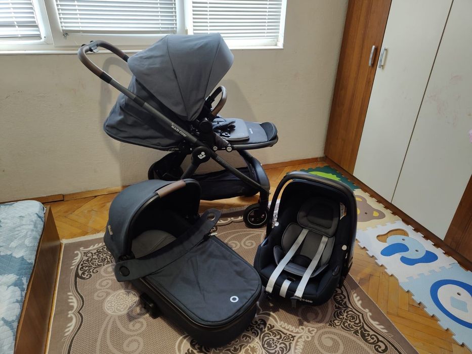 MAXI COSI :Бебешка количка 3в1,стол за хранене,гимнастика,гнездо,проходилка. ПАКЕТНА ЦЕНА: 400 €