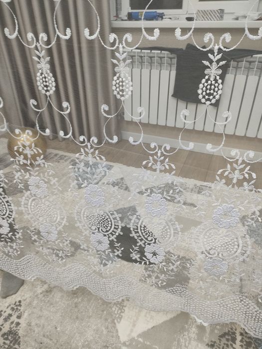 Новый белый тюль продаю