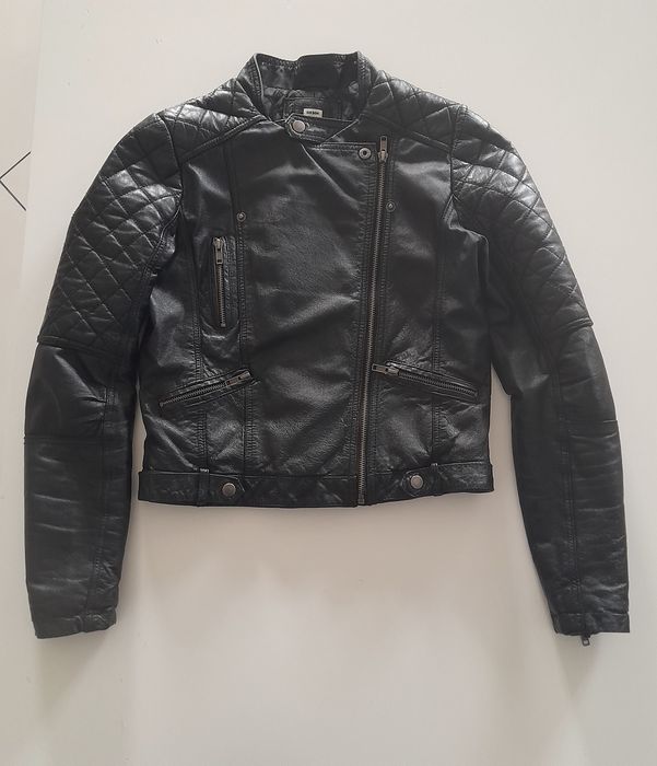 Geaca biker BikBok piele naturală