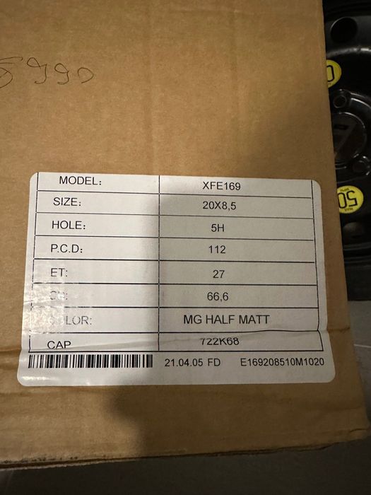 Джанта BMW LA wheel double spoke style 668M - 20" - предна