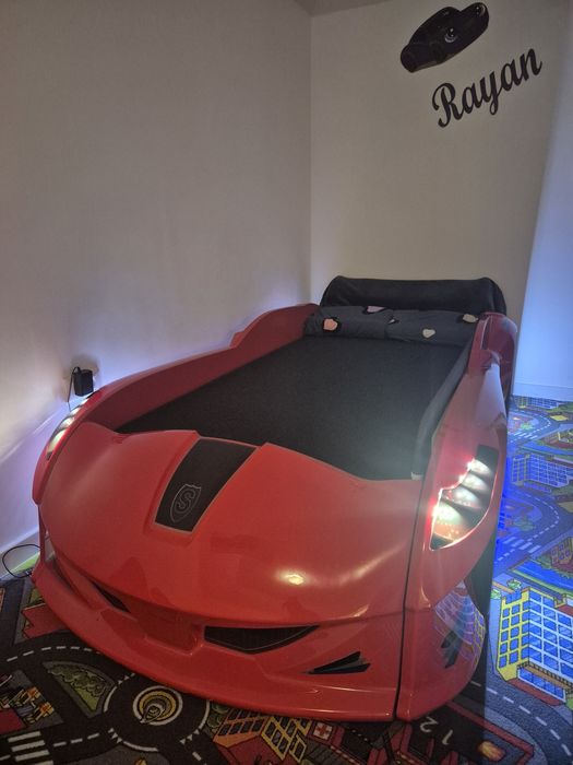 Vand pat copii tip masina cu led