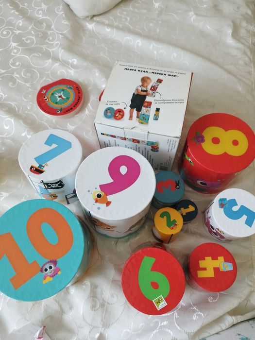 Образователна Игра Кула за учене на цифри и координация. Плюс Подарък