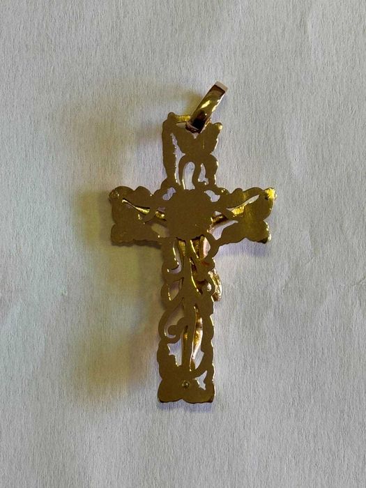 Златен кръст 8.77 гр. 14 кр. 585 Ръчна изработка .