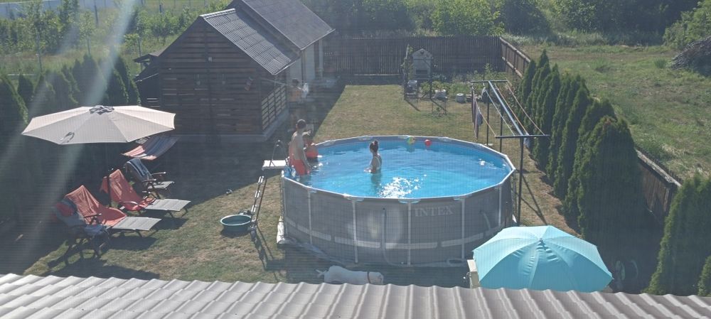 Piscină supraterană 4,5*1,22 m împreună cu kit de filtrare