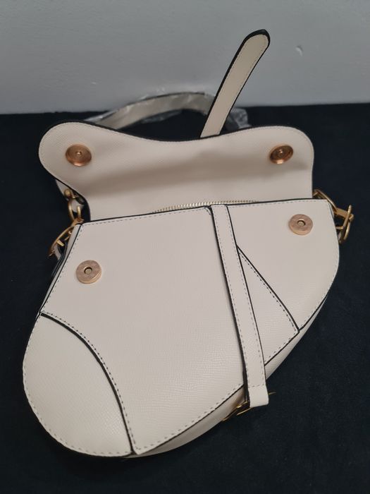 Geanta dior Saddle alba