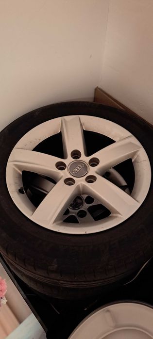 Jante aluminiu  + cauciucuri audi a4
