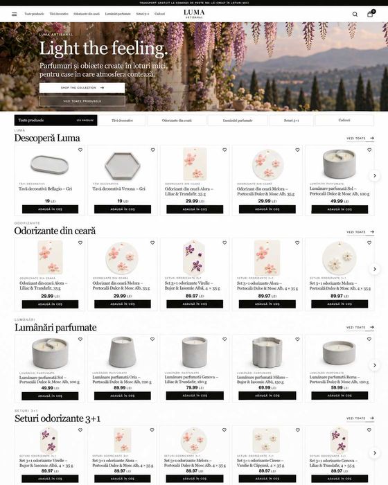 Afacere la cheie Luma Artisanal – Website, eMAG, Trendyol, echipamente