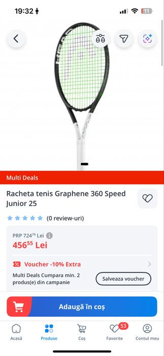 Racheta de tenis pentru copii Head Graphene 360 +, Jr25