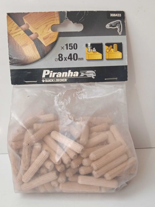 Дибли цилиндрични BLACK&DECKER PIRANHA с размери 8 Х 40 мм.
