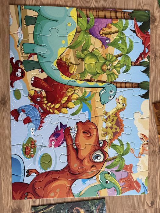 Set 6 puzzleuri animale, dinozauri și trenulețul Thomas