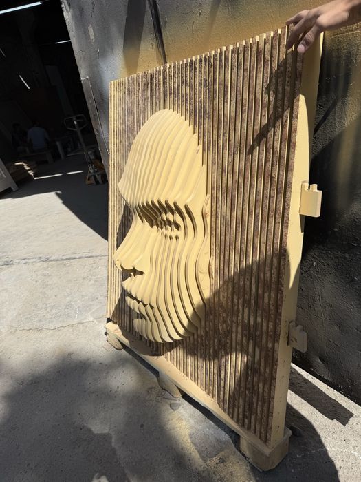 3D-панно “Лицо” из дерева | Арт-объект для интерьера, ручная работа