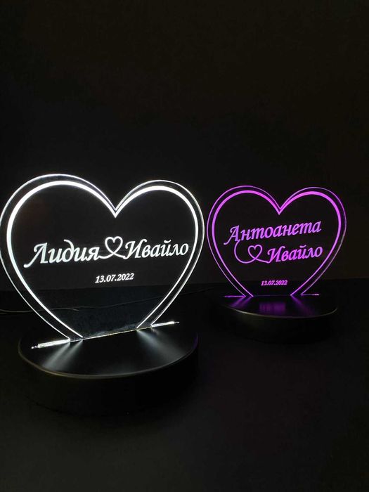 Светещи плакети - персонализирани 2