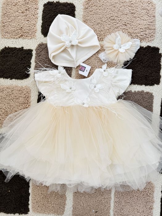 Rochie fetite cu pene