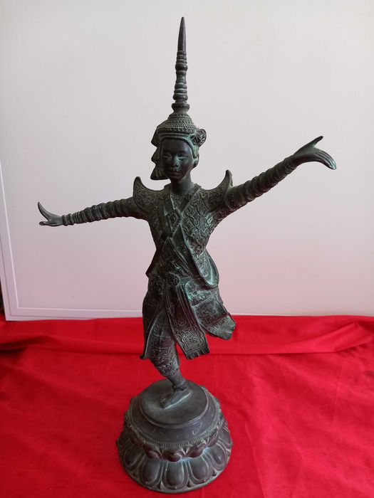 Бронзова Скулптура АПСАРА ,Кхмерска Камбоджа 19 Век
