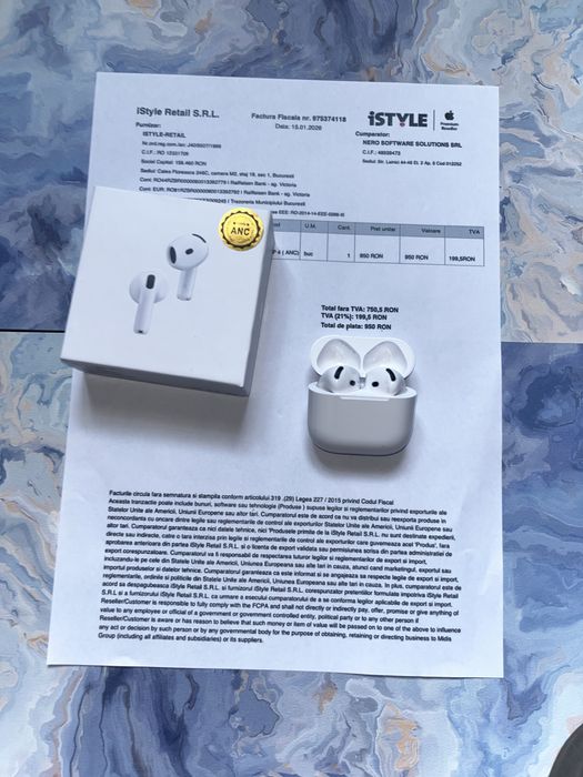 Casti AirPods 4 ANC + factura