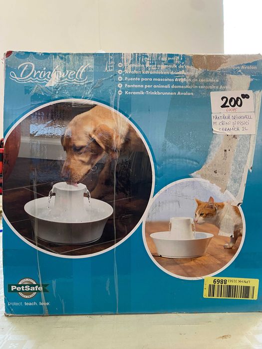 Fantana Drinkwell pentru caini si pisici,ceramica,2l