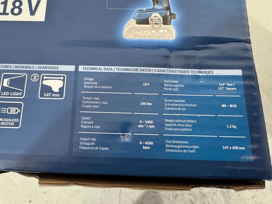 Гайковерт (импактор) 2 в 1 - Bosch GDX18V-200/ Brushless