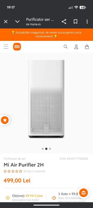 Purificator Xiaomi mi air purifier 2h