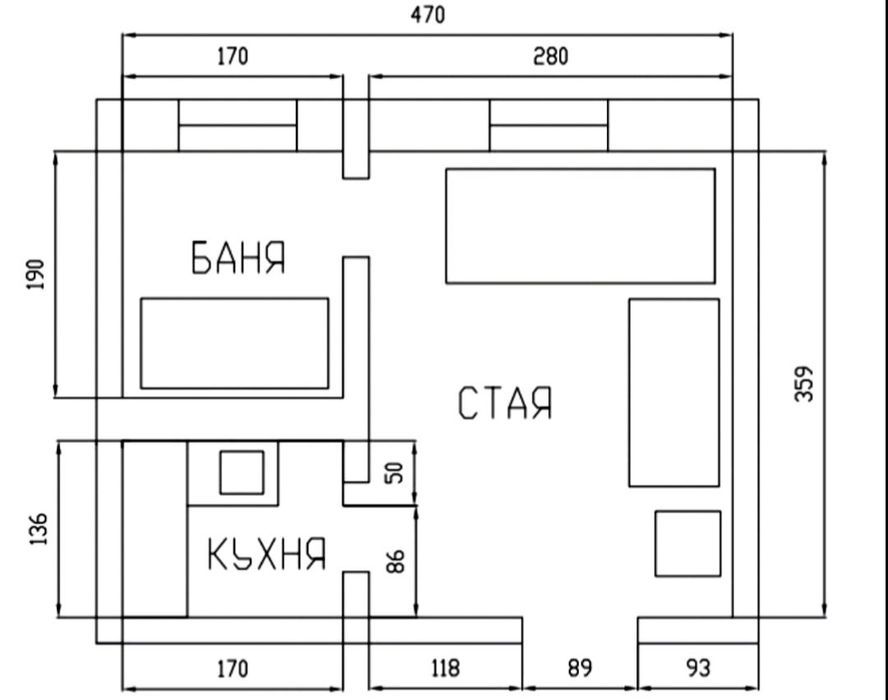 1-стаен в Варна- площ 24