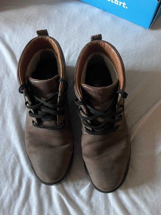 Обувки Clarks 43 номер, стелка 27,5, естествена кожа, гумен борд