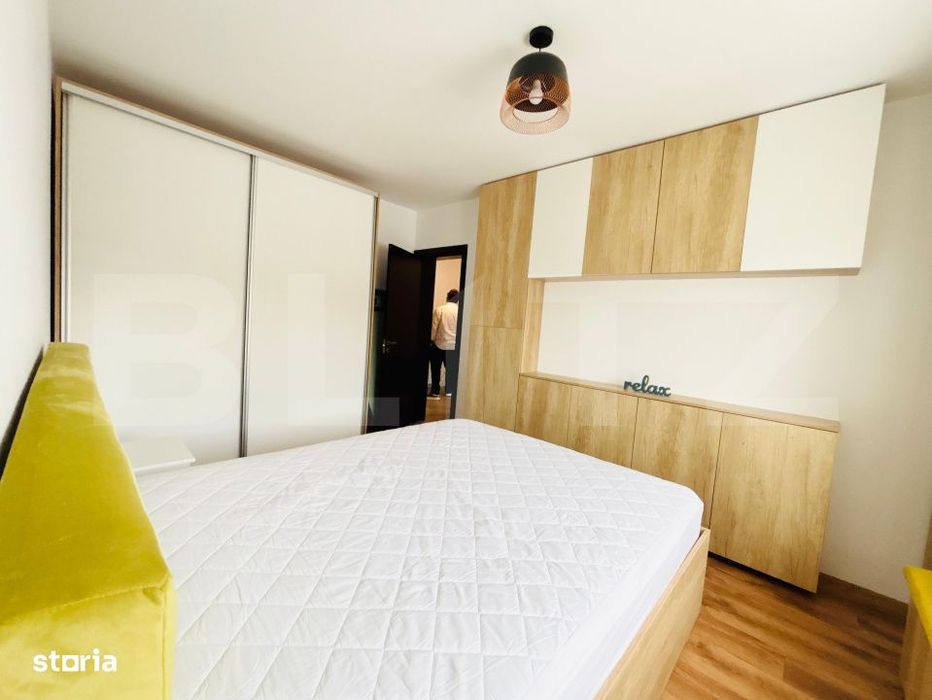 Apartament cu 2 camere, mobilat modern, cu terasa si parcare