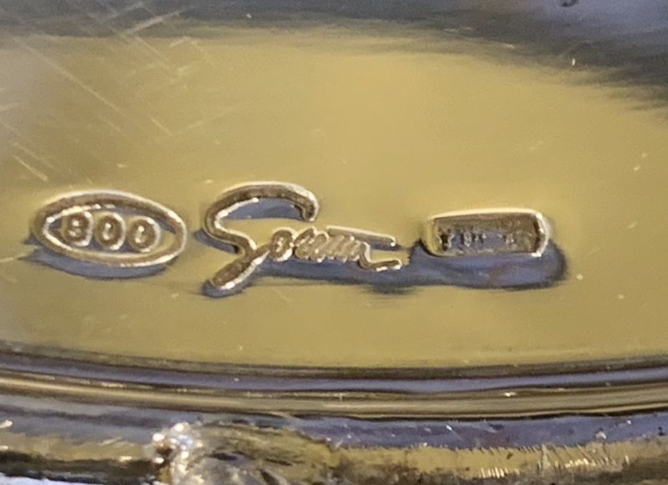 Superba tava argint 800 vechi/semnata 1153 gr (UNICAT)