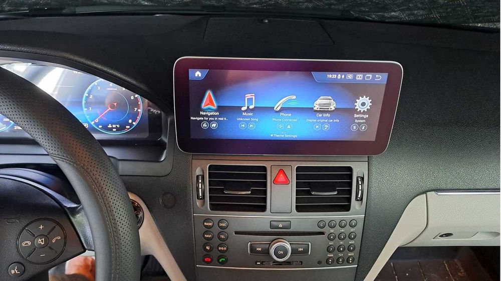 Navigatie Mercedes C Class W204 2007-2014/ 4 GB RAM 64 GB ROM Slot Sim 4G, Procesor Octa Core Carplay, Sunet DSP, Aplicatii, Usb, Wi Fi,Bluetooth