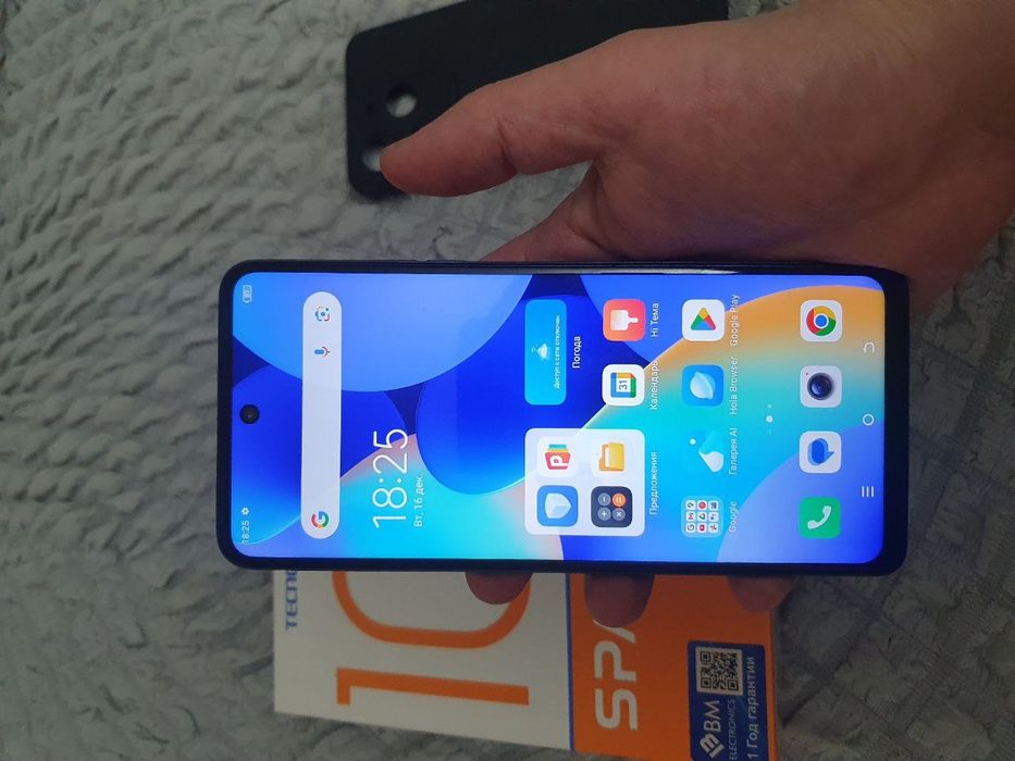 Tecno Spark 10 Pro 8+8/256GB Black Igravoy 2024 Karobka Holati Ideal