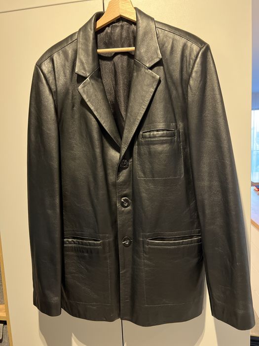 Луксозно мъжко кожено сако