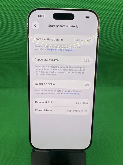 Iphone 16 pro 128gb 93% bat la cutie•Amanet Lazar Crangasi•55002