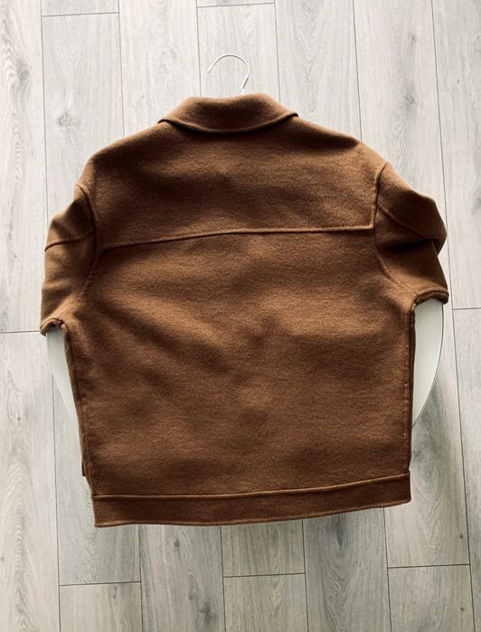 Geacă bărbați, ZARA Maro Camel Stil Suede cu Lână Mărimea M • NOUĂ