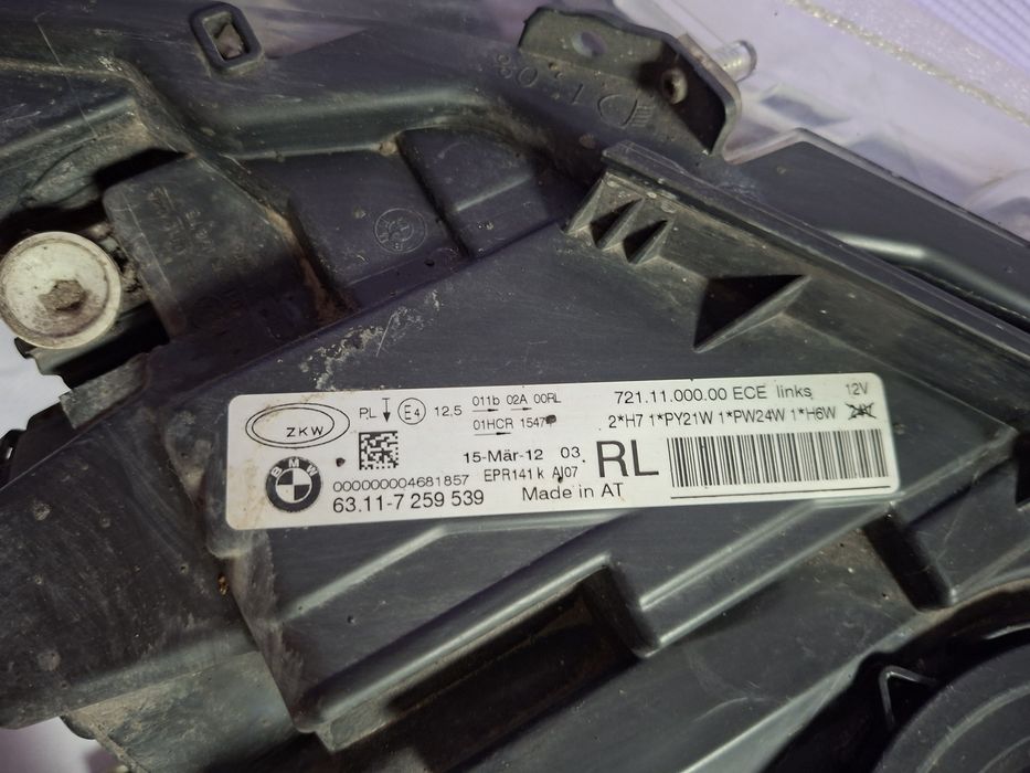 Far Stanga Halogen BMW Seria 3 F30 F31 Non-Facelift (2012-2015) Original OEM ZKW