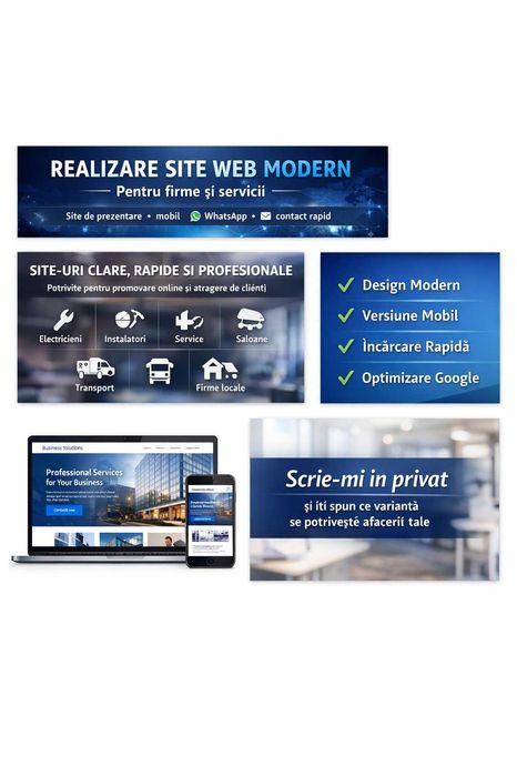 Realizare site web modern pentru firme și servicii | Rapid și profesional