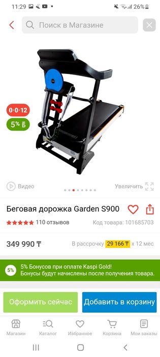 Garden S900  беговая дорожка