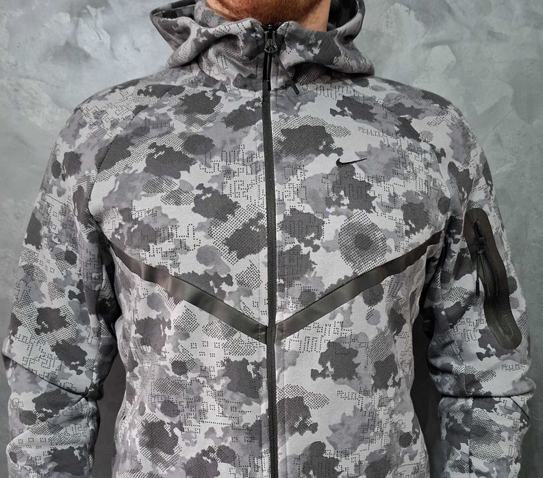 Екип Nike Tech Fleece Сив Камуфлаж